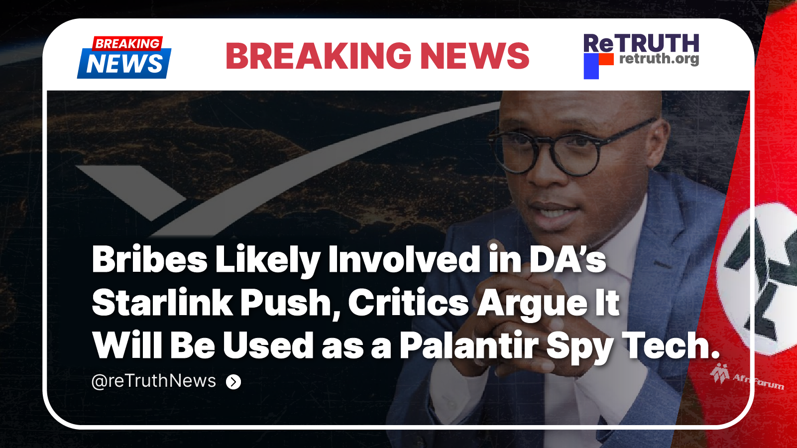 Bribes Likely Involved in DA's  Starlink Push, Critics Argue It Will Be Used as a Palantir Spy Tech.